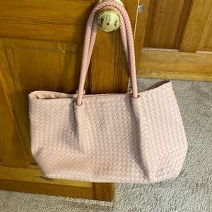 LuluDharma woven light pink tote